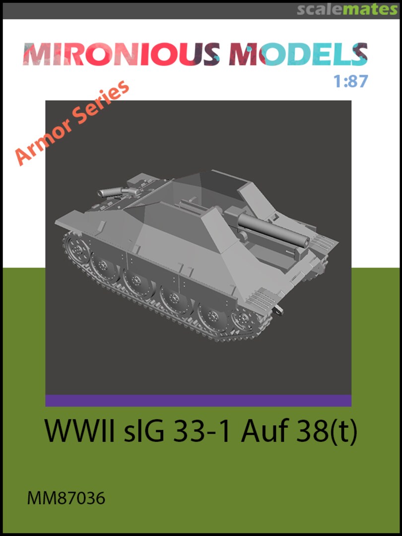 Boxart WWII sIG 33-1 Auf 38(t) MM87036 Mironious Models