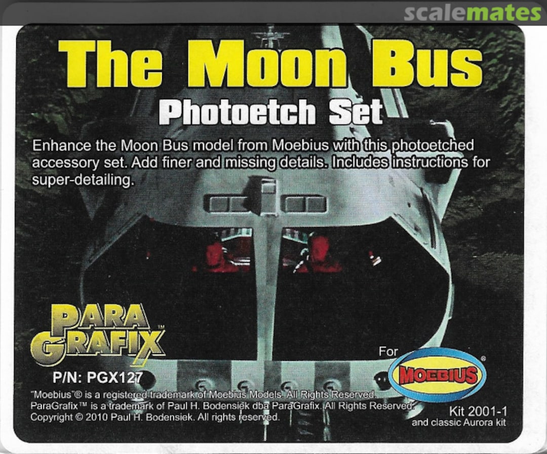 Boxart The Moon Bus Photoetch Set PGX127 ParaGrafix Modeling Systems Boxart The Moon Bus Photoetch Set PGX127 ParaGrafix Modeling Systems