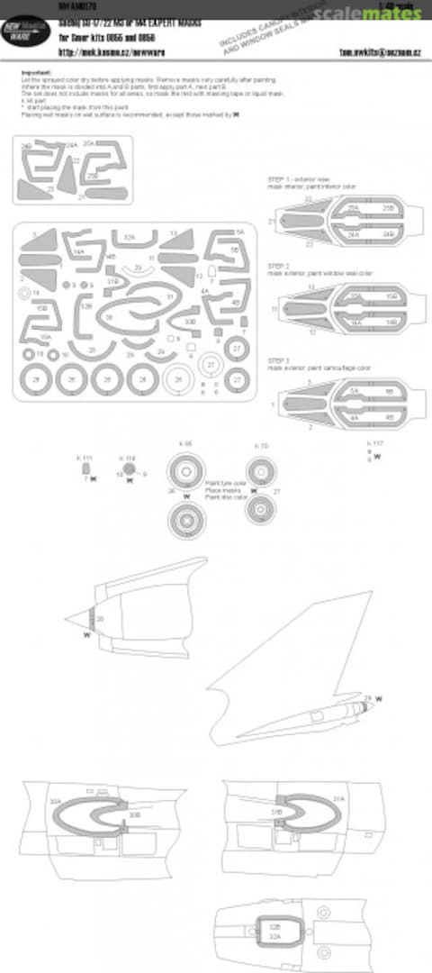 Boxart Sukhoi Su-17/22 M3 or M4 EXPERT kabuki masks NWAM0170 New Ware