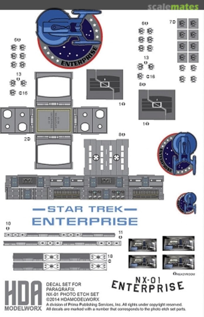 Boxart Decal Set for Paragrafix NX-01 Photoetch Set IN0296 HDA Modelworx Boxart Decal Set for Paragrafix NX-01 Photoetch Set IN0296 HDA Modelworx