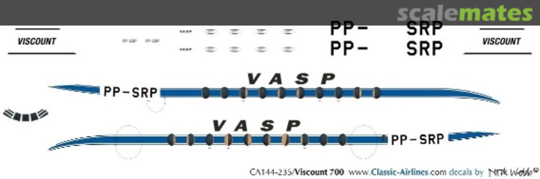Boxart VASP Viscount 700 CA144-235 Classic Airlines Boxart VASP Viscount 700 CA144-235 Classic Airlines