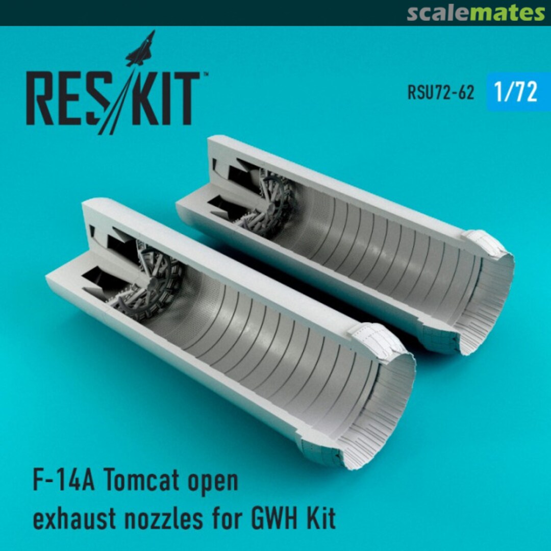 Boxart F-14A Tomcat open exhaust nozzles RSU72-0062 ResKit Boxart F-14A Tomcat open exhaust nozzles RSU72-0062 ResKit