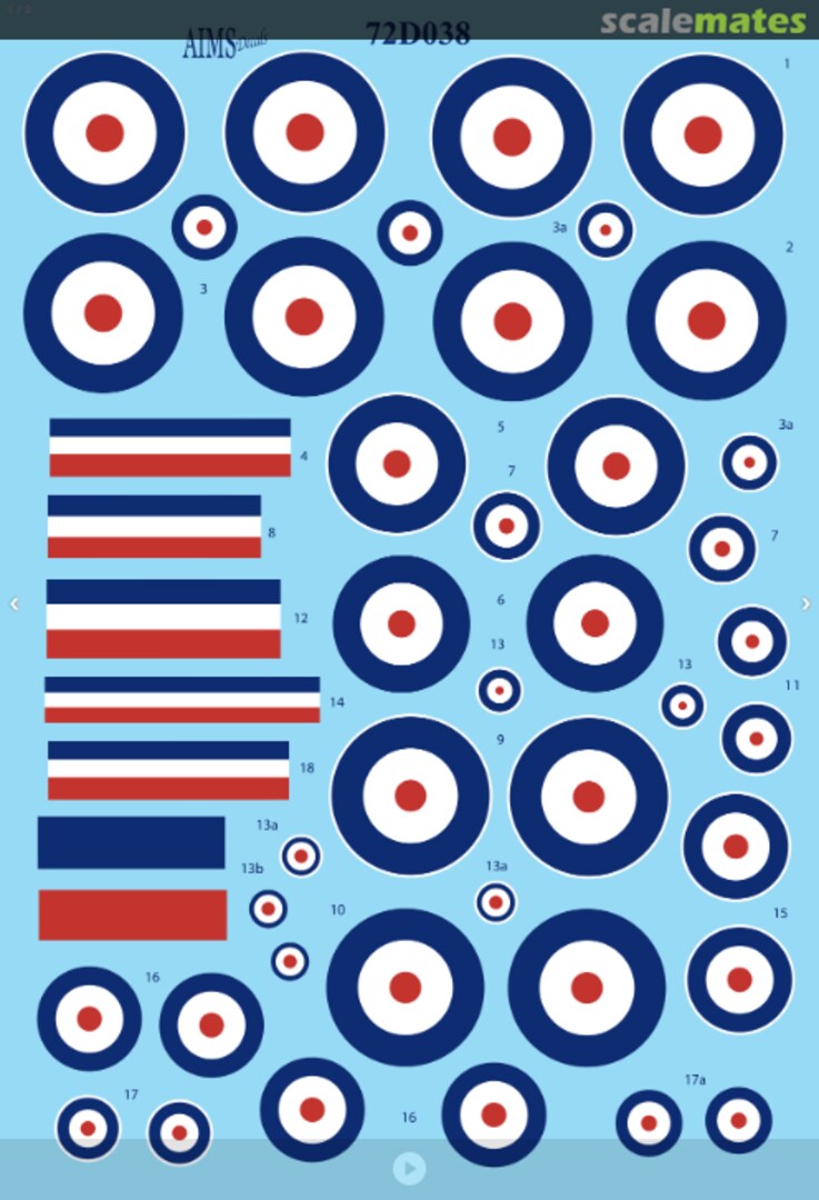 Boxart RFC/RAF National Insignia 72D038 AIMS Boxart RFC/RAF National Insignia 72D038 AIMS