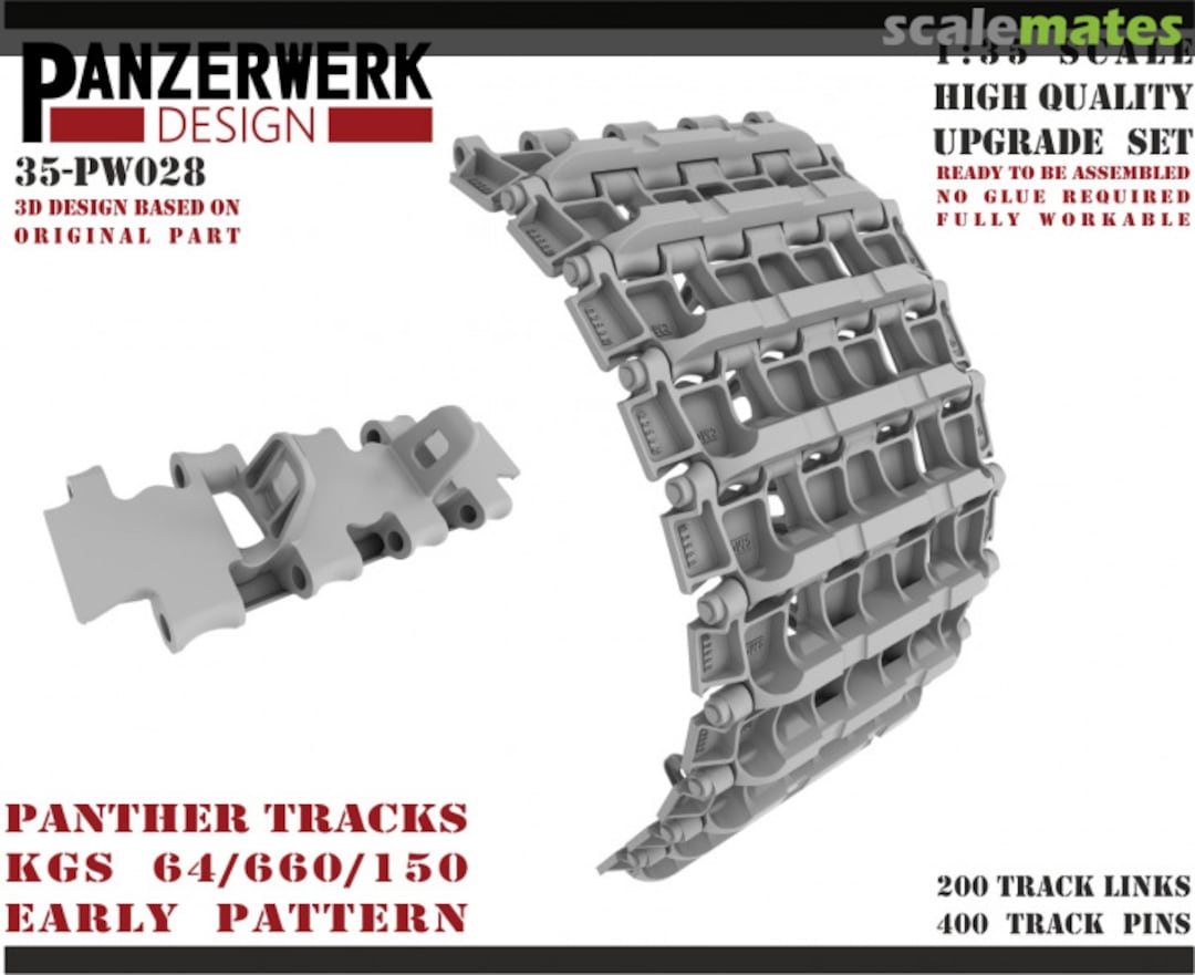 Boxart Panther early Tracks 35PW-028 Panzerwerk design Boxart Panther early Tracks 35PW-028 Panzerwerk design
