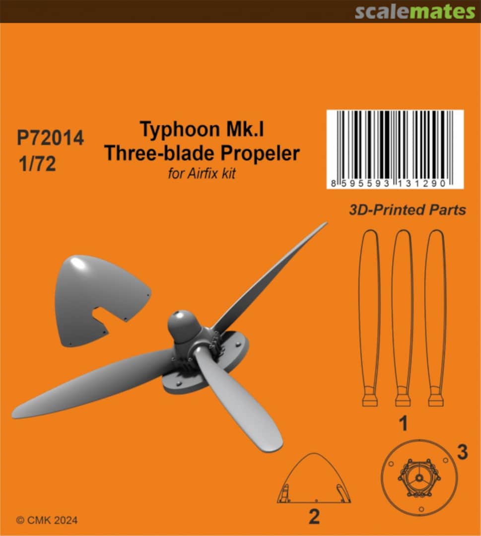 Boxart Typhoon Mk.I Three-blade Propeler P72014 Special Hobby Boxart Typhoon Mk.I Three-blade Propeler P72014 Special Hobby