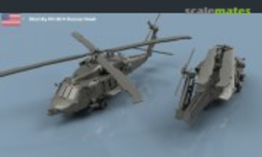 1:700 Sikorsky HH-60 H Rescue Hawk unfolded blades - 3D printing (4 helicopters) (L'Arsenal 3D700362DEP) 3D700362DEP