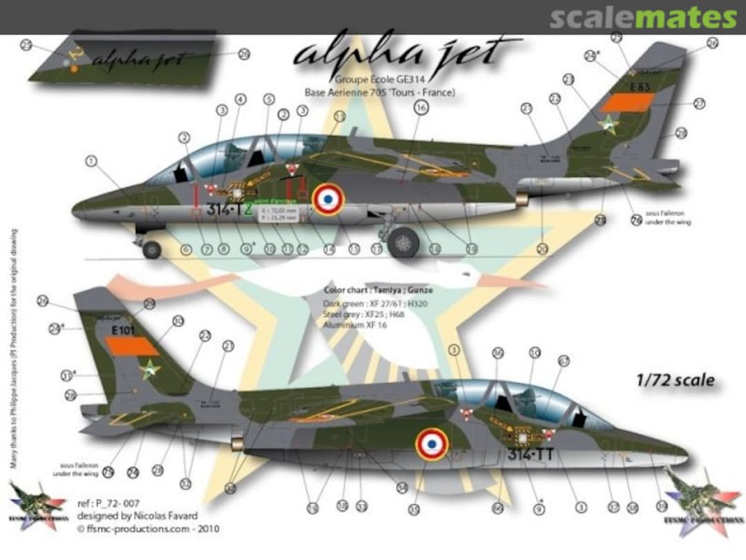 Boxart Dassault-Breguet/Dornier Alpha Jet E P_72-007 FFSMC Productions Boxart Dassault-Breguet/Dornier Alpha Jet E P_72-007 FFSMC Productions