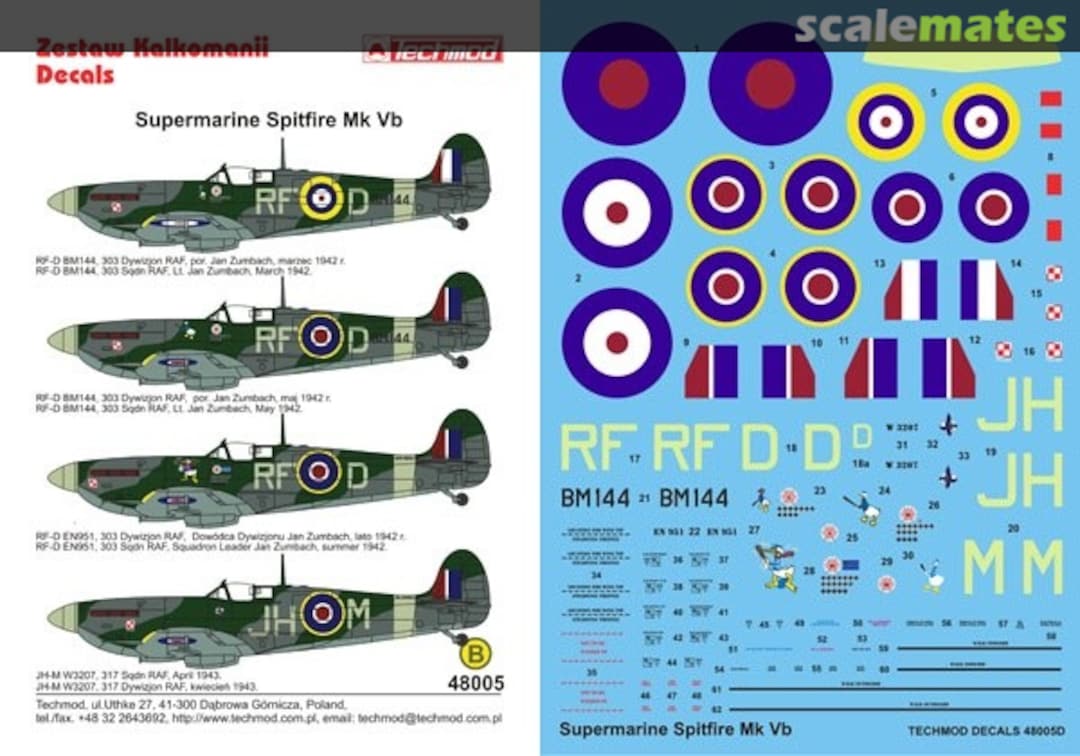Boxart Supermarine Spitfire Mk VB 48005D Techmod Boxart Supermarine Spitfire Mk VB 48005D Techmod