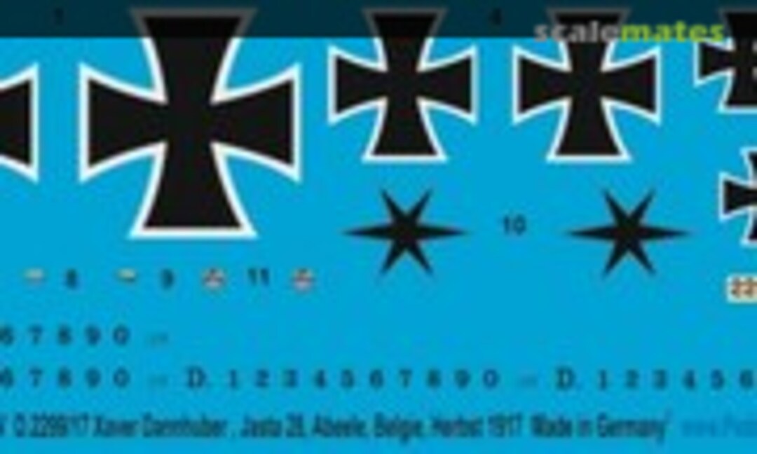 1:72 Albatros D.V D.2299/17 Xaver Dannhuber, Jasta 26, Abeele, Belgien, Herbst 1917 (Peddinghaus-Decals 72 3663) 72 3663