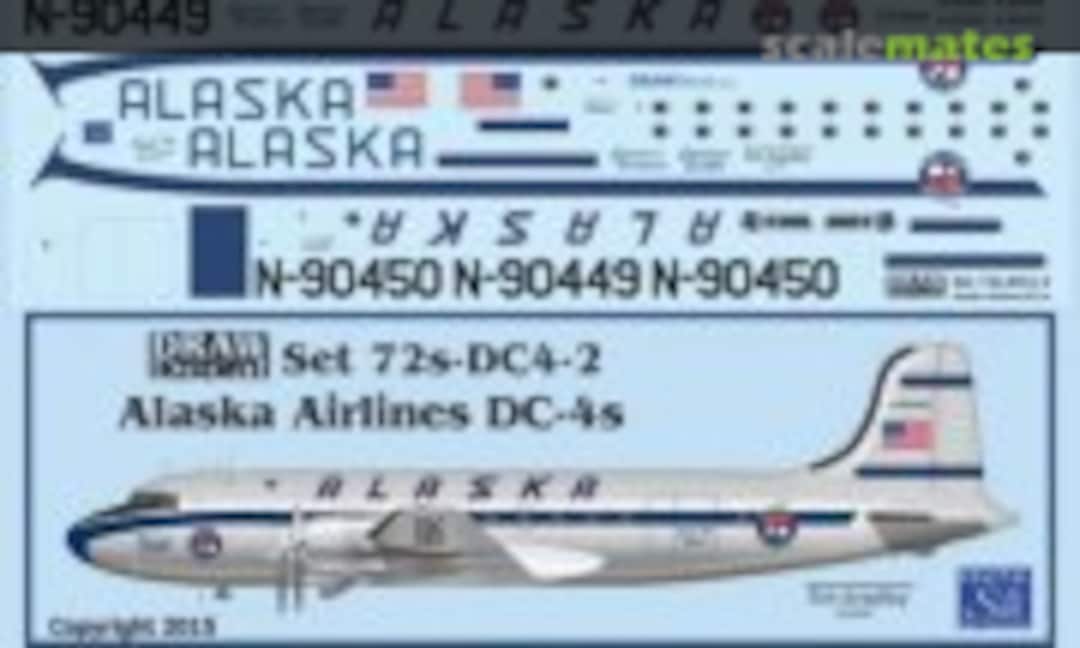 1:72 Alaska Airlines DC-4s (Draw Decal 72-DC4-2) 72-DC4-2