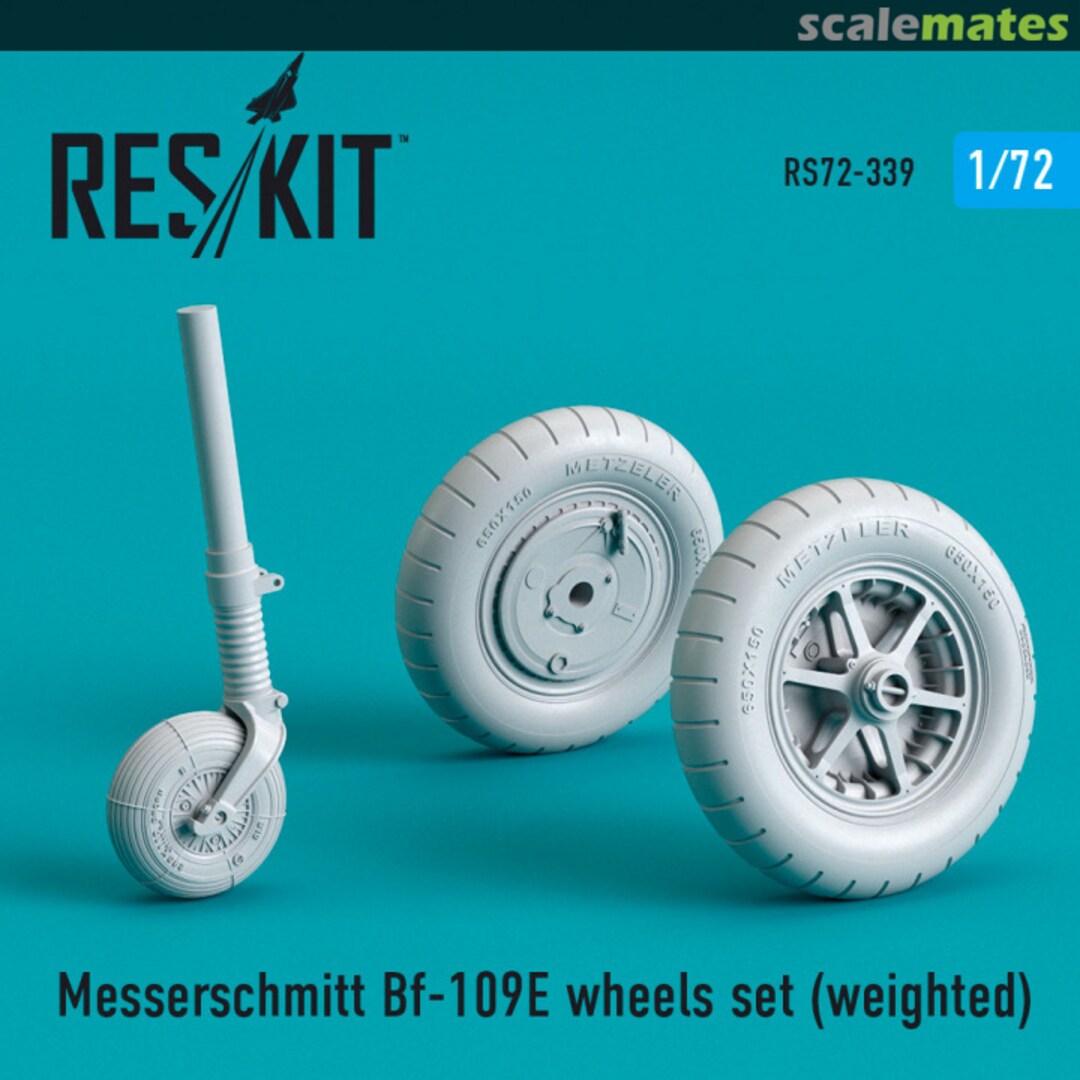 Boxart Messerschmitt Bf-109E wheels set (weighted) RS72-0339 ResKit Boxart Messerschmitt Bf-109E wheels set (weighted) RS72-0339 ResKit
