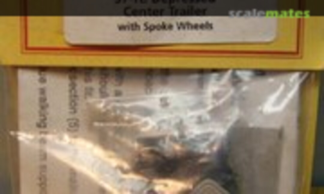 1:87 37 FT DEPRESSED CENTER TRAILER WITH SPOKED WHEELS (Alloy Forms AF-3154) AF-3154