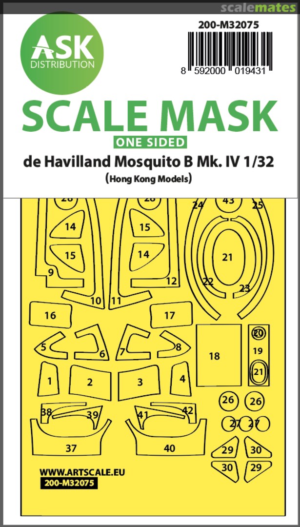 Boxart Mosquito B Mk.IV masks (HK Model) 200-M32075 ASK Boxart Mosquito B Mk.IV masks (HK Model) 200-M32075 ASK