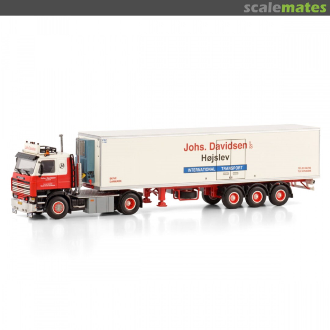 Boxart Scania 2 serie 4x2 with reefer trailer 3axle 01-4164 WSI Models Boxart Scania 2 serie 4x2 with reefer trailer 3axle 01-4164 WSI Models