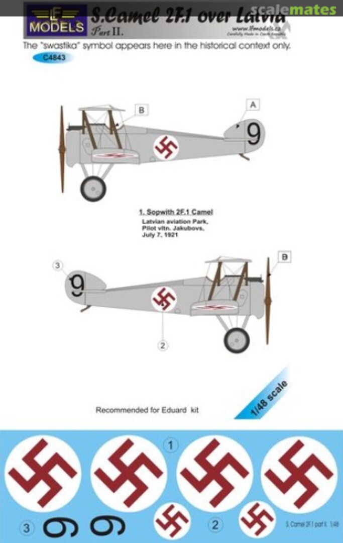 Boxart S.Camel 2F.1 over Latvia Part II C4843 LF Models Boxart S.Camel 2F.1 over Latvia Part II C4843 LF Models