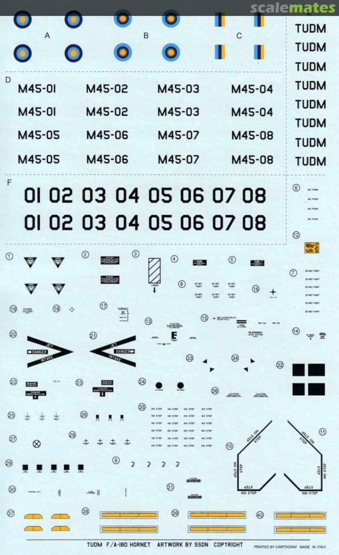 Boxart TUDM MCAIR F/A-18D Hornet F-4Dable Models Boxart TUDM MCAIR F/A-18D Hornet F-4Dable Models