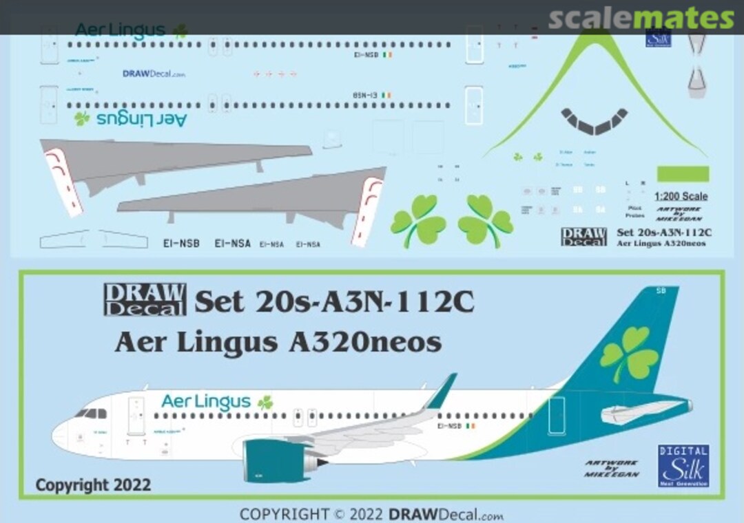 Boxart Aer Lingus A320neos 20-A3N-112C Draw Decal Boxart Aer Lingus A320neos 20-A3N-112C Draw Decal