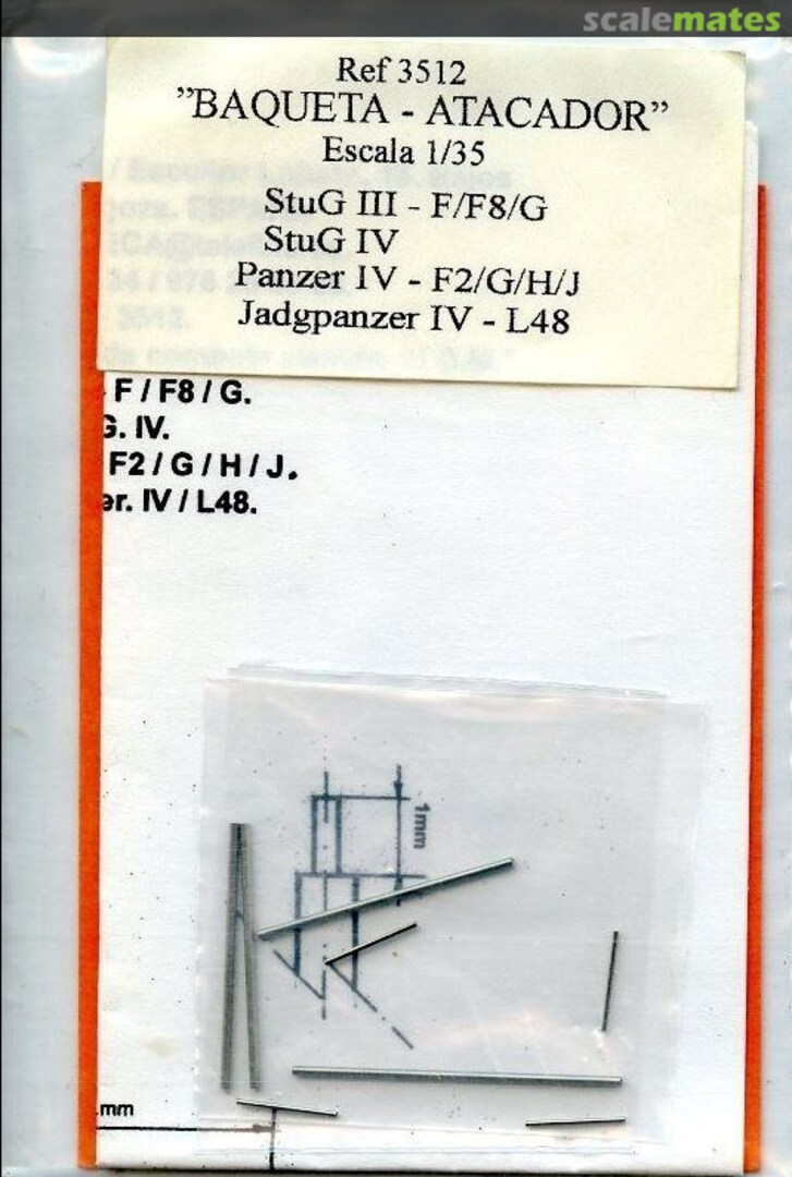 Boxart Cleaning Rods StuG III F/F8/G, StuG IV, Panzer IV F2/G/H/J, Jagdpanzer 3512 Minimeca Modelismo Boxart Cleaning Rods StuG III F/F8/G, StuG IV, Panzer IV F2/G/H/J, Jagdpanzer 3512 Minimeca Modelismo