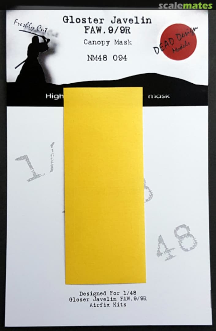 Boxart Gloster Javelin FAW.9/9R - Canopy Mask NM48094 DEAD Design Models