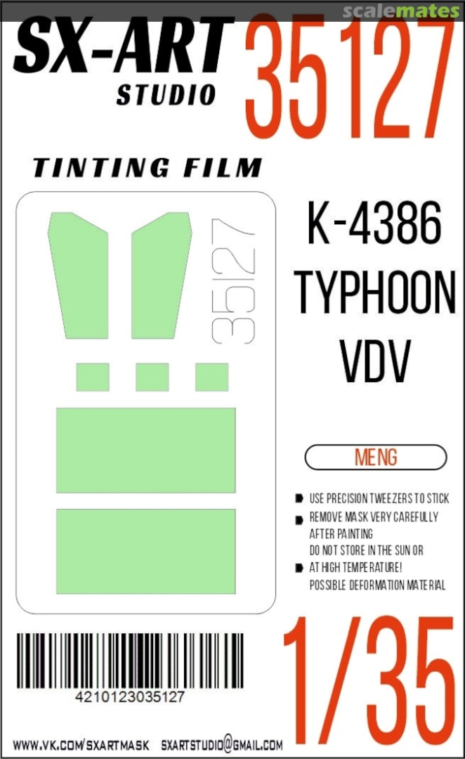 Boxart K-4386 Typhoon-VDV tinting film 35127 SX-Art Boxart K-4386 Typhoon-VDV tinting film 35127 SX-Art