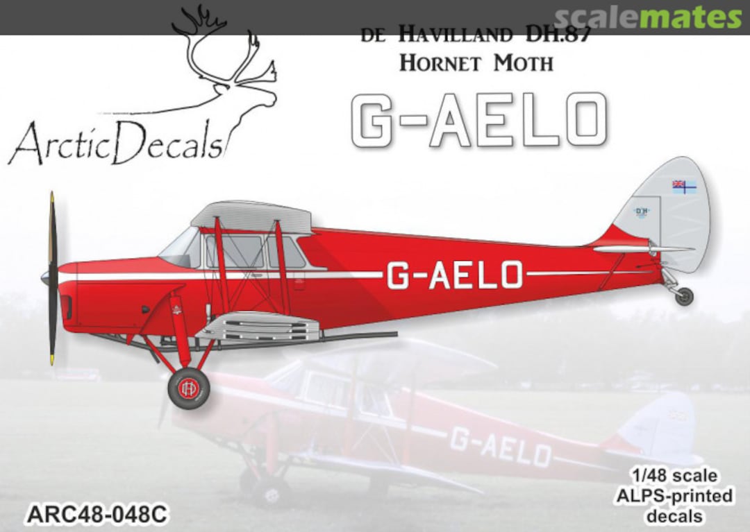 Boxart De Havilland DH 87 Hornet Moth ARC48-048C Arctic Decals Boxart De Havilland DH 87 Hornet Moth ARC48-048C Arctic Decals