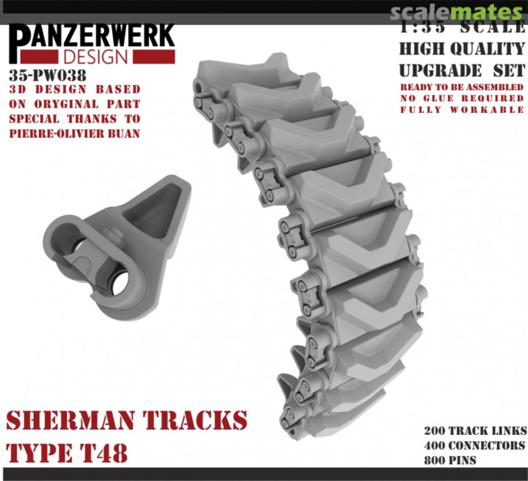 Boxart Sherman Type T48 Tracks 35PW-038 Panzerwerk design Boxart Sherman Type T48 Tracks 35PW-038 Panzerwerk design