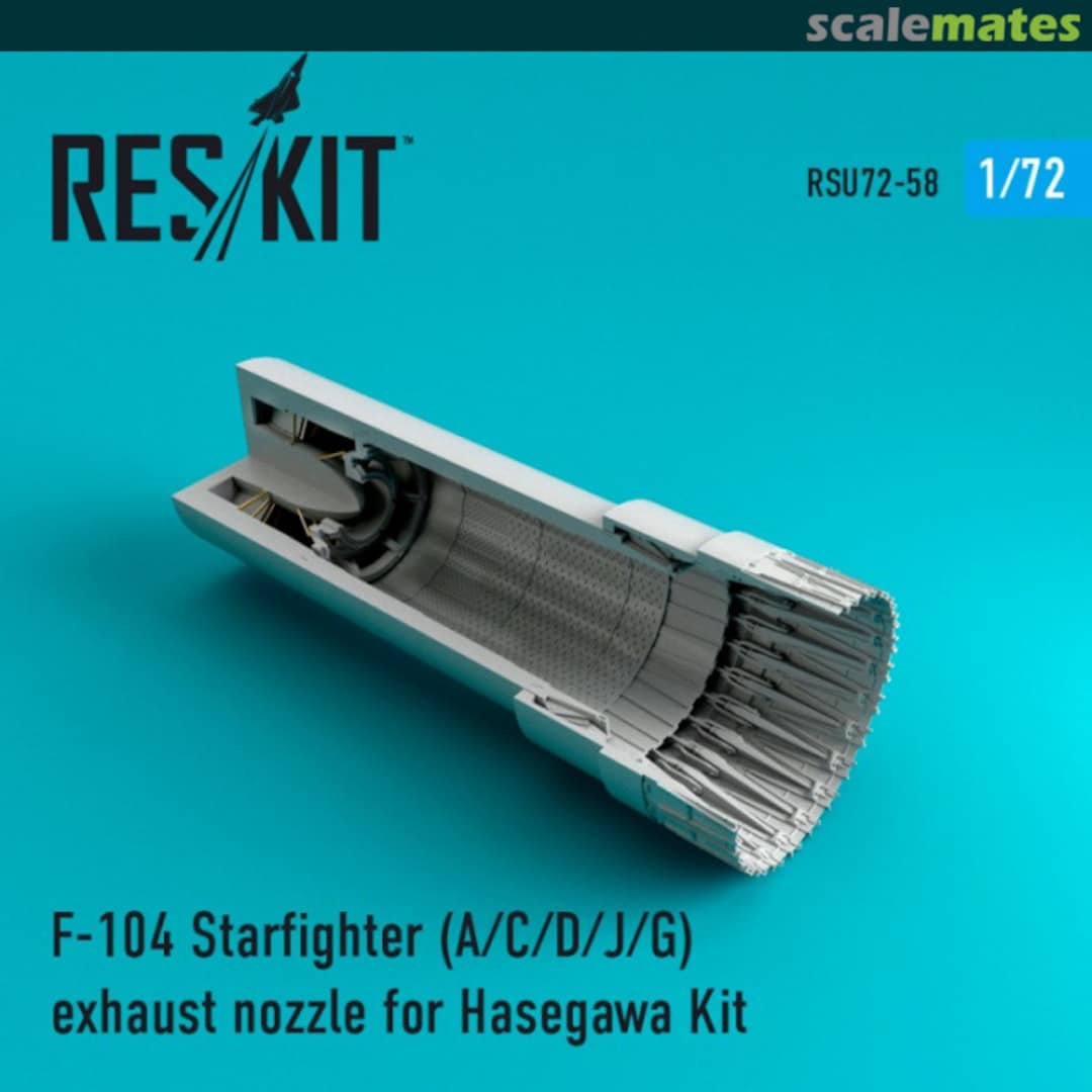 Boxart F-104 Starfighter (A/C/D/J/G) exhaust nozzle RSU72-0058 ResKit
