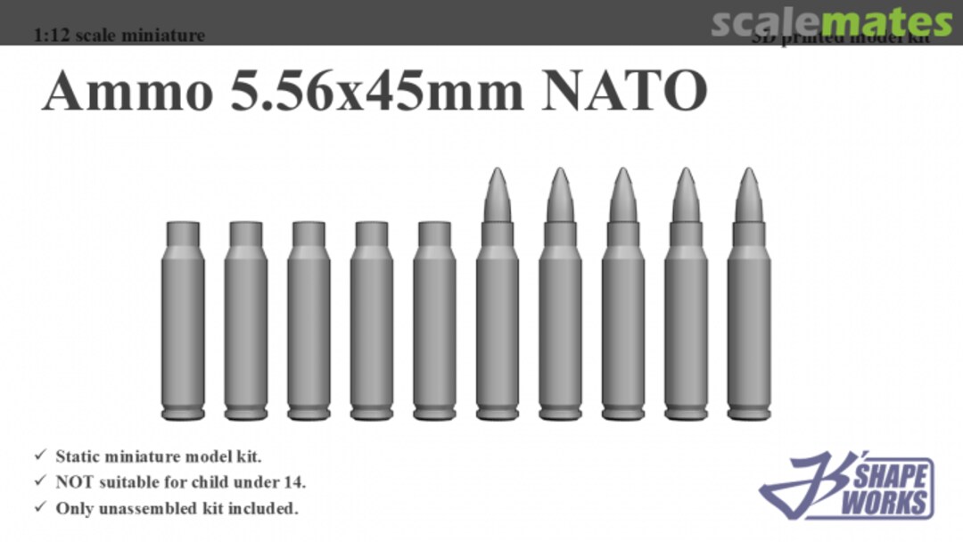 Boxart Ammo 5.56x45mm NATO JS12A024 Js' Shapeworks Boxart Ammo 5.56x45mm NATO JS12A024 Js' Shapeworks