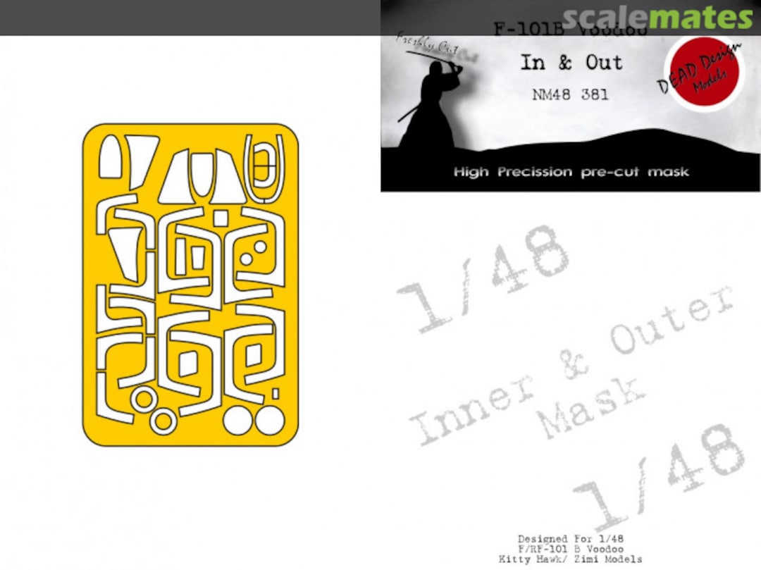 Boxart McDonnell F-101 / RF-101 B Voodoo - Canopy Mask In&Out NM48381 DEAD Design Models Boxart McDonnell F-101 / RF-101 B Voodoo - Canopy Mask In&Out NM48381 DEAD Design Models