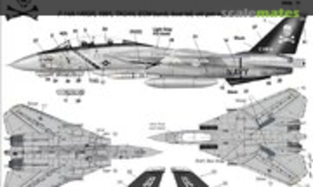 1:144 F-14A Tomcat VF-84 Jolly Rogers Low-Viz (UpRise Decal URS14421) URS14421