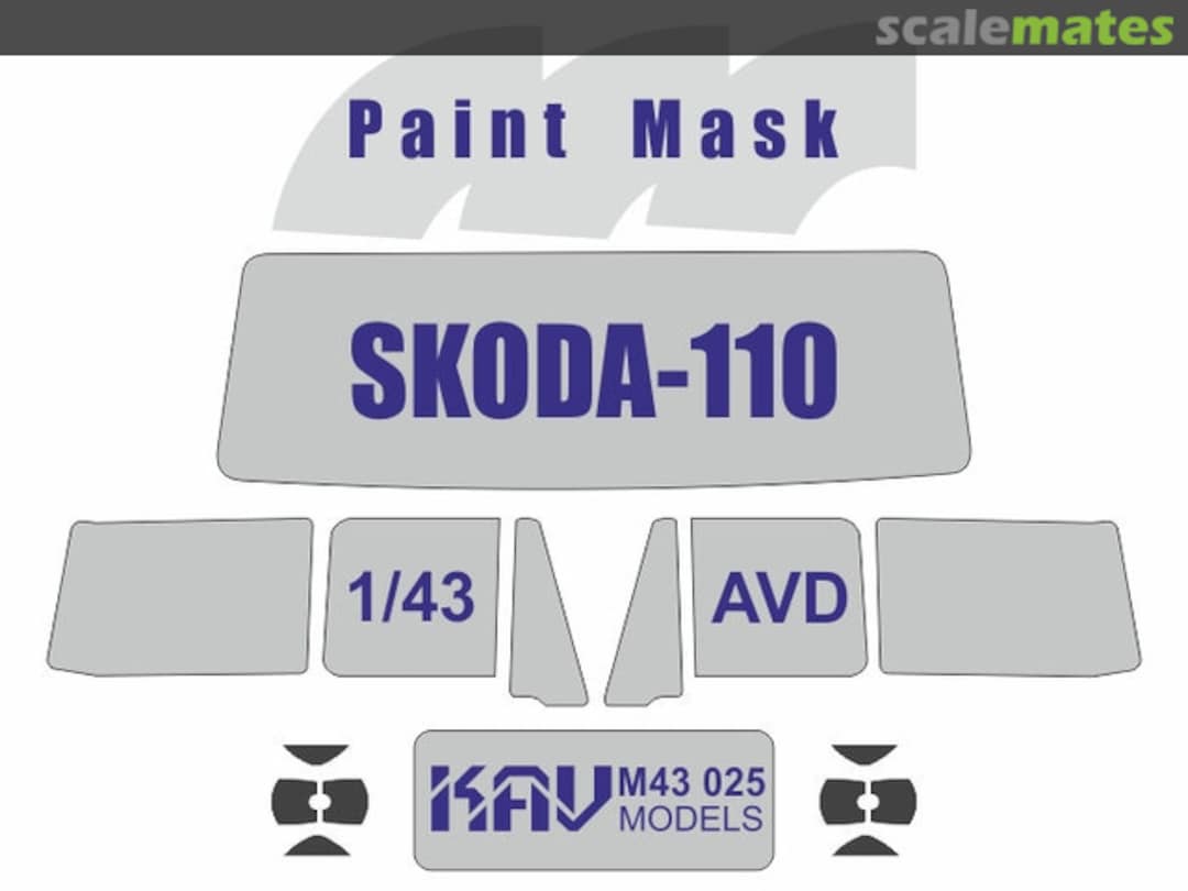 Boxart Skoda 110 paint masks KAV M43 025 KAV models Boxart Skoda 110 paint masks KAV M43 025 KAV models