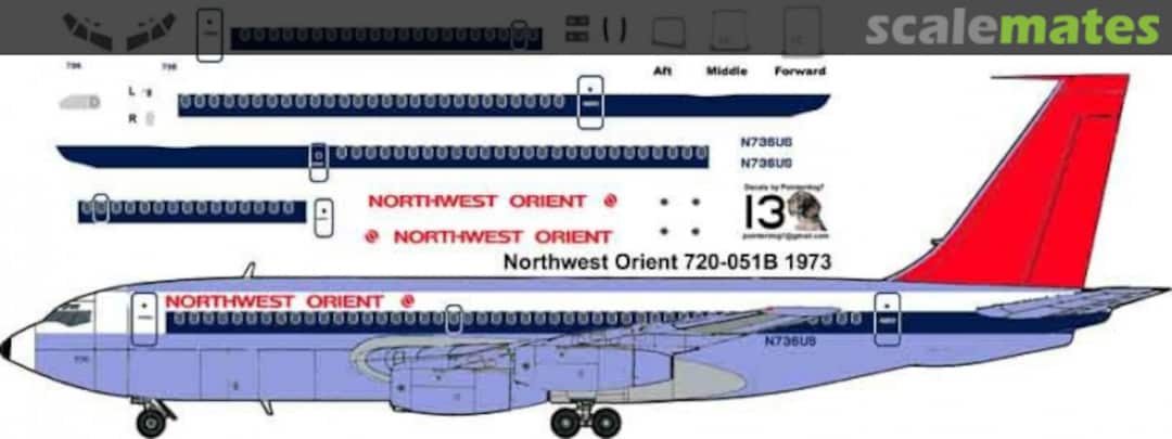 Boxart Northwest Orient Boeing 720B final livery PD7 13 Pointerdog Decals Boxart Northwest Orient Boeing 720B final livery PD7 13 Pointerdog Decals