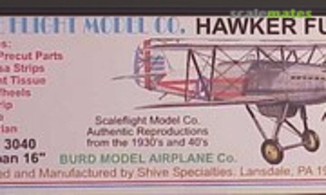 1:22 Hawker Fury (Scale Flight Model Co. 3040)