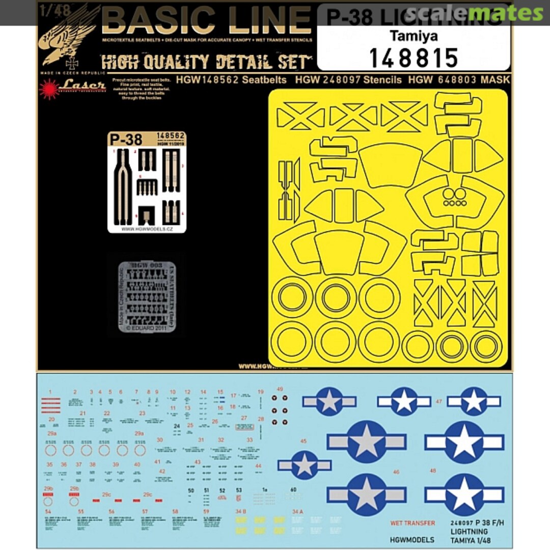 Boxart P-38 F/G Lightning - Basic Line 148815 HGW Models Boxart P-38 F/G Lightning - Basic Line 148815 HGW Models