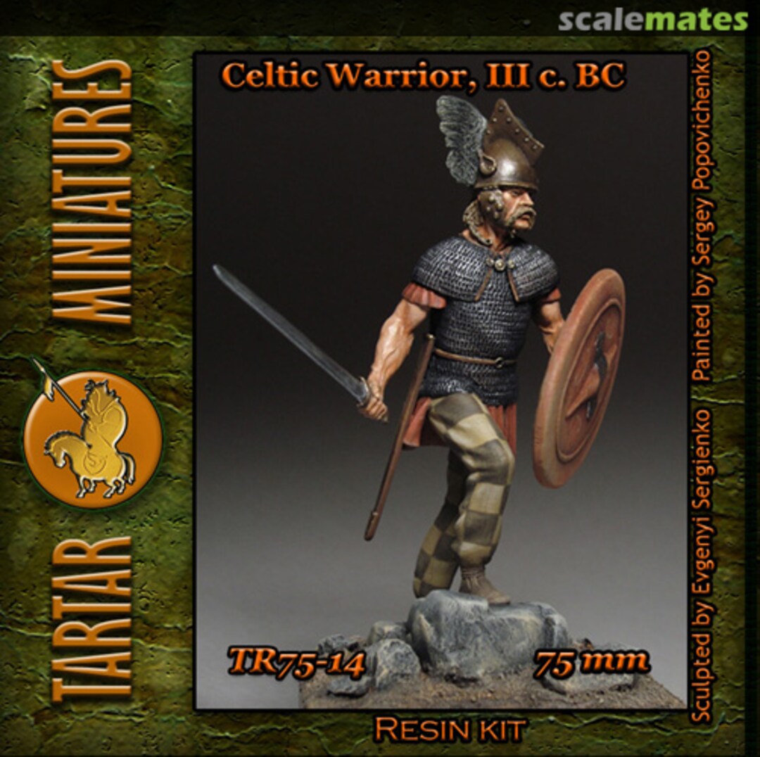 Boxart Celtic Warrior, III c. BC TR75-014 Tartar Miniatures Boxart Celtic Warrior, III c. BC TR75-014 Tartar Miniatures