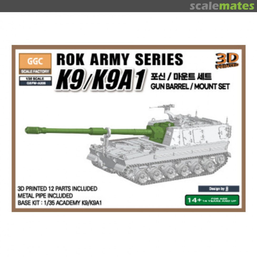 Boxart K9/K9A1 Gun Barrel/Mount set GSFM-A006 GGC Scale Factory Boxart K9/K9A1 Gun Barrel/Mount set GSFM-A006 GGC Scale Factory