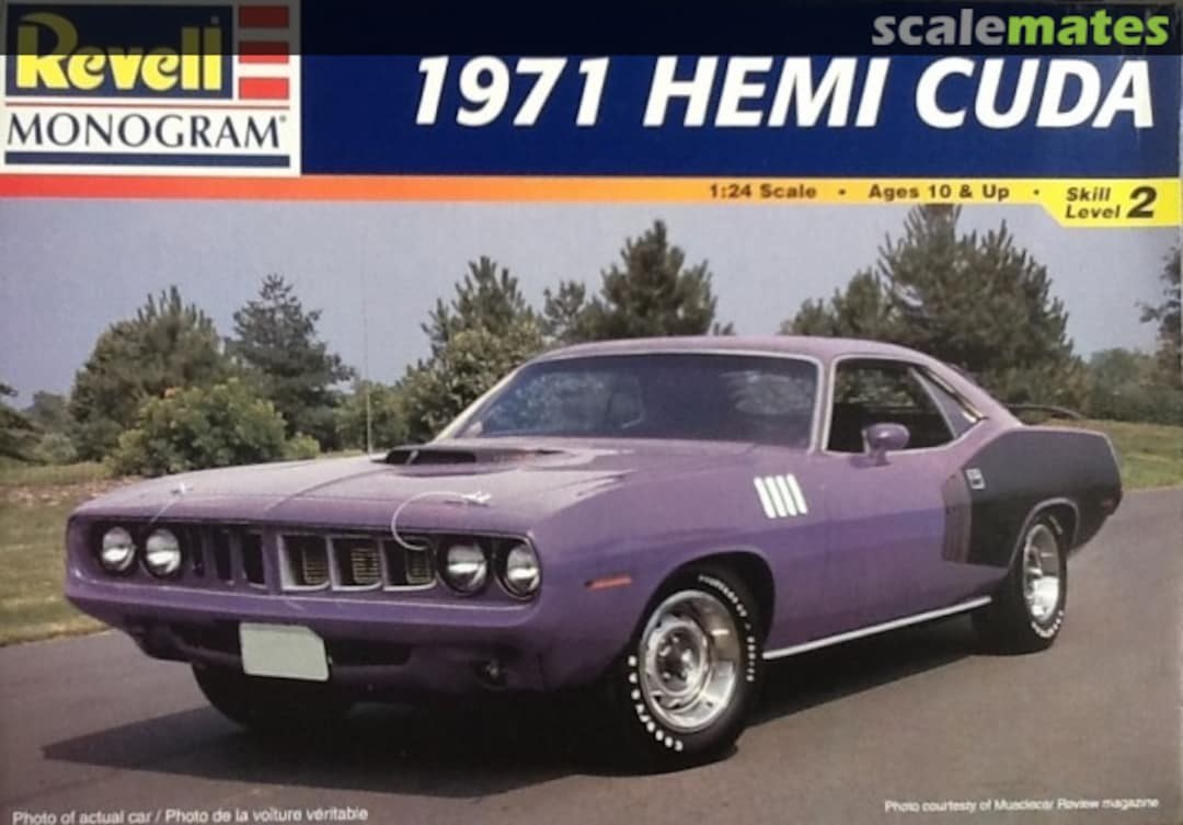 Boxart 1971 Hemi Cuda 85-2943 Revell Monogram Boxart 1971 Hemi Cuda 85-2943 Revell Monogram