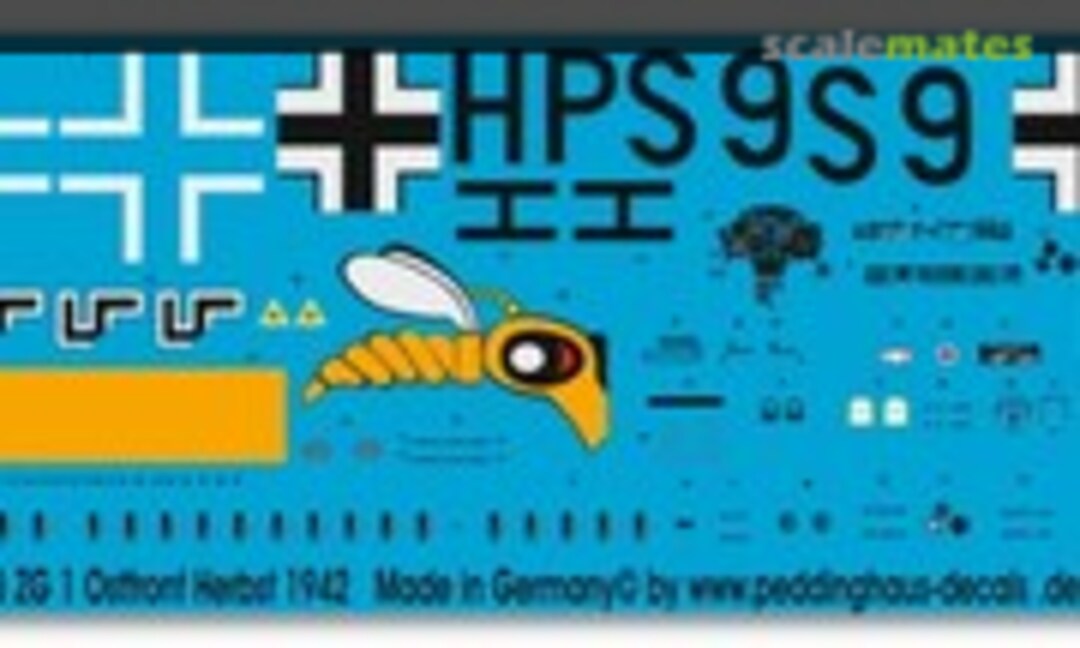 1:72 Bf 110 D-3 ZG 1 Wespe Unit, Russia, Autumn 1942 (Peddinghaus-Decals EP 1348) EP 1348