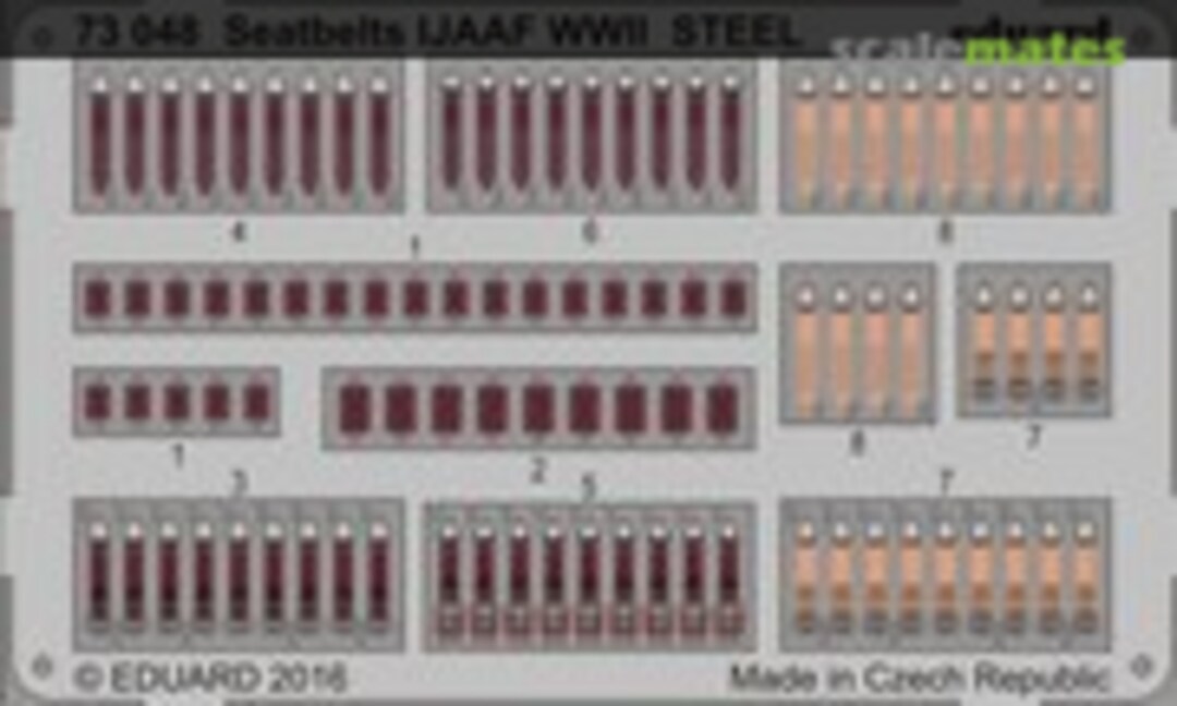 1:72 Seatbelts IJAAF WWII STEEL (Eduard 73048)