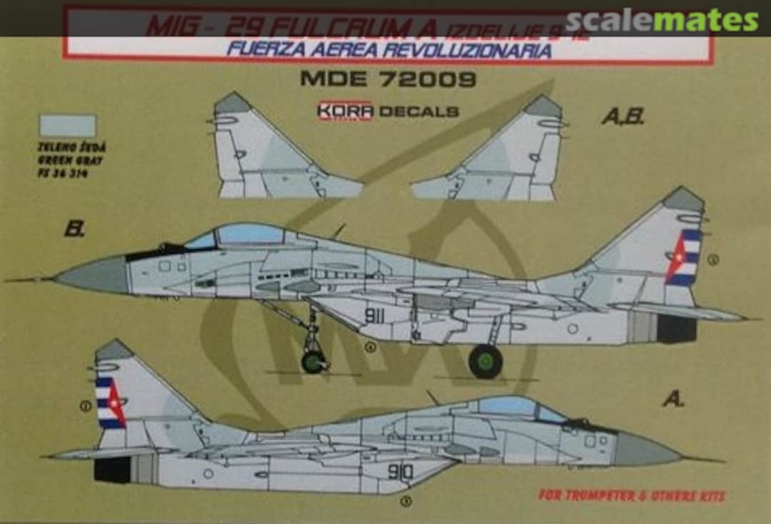 Boxart MiG-29 Fulcrum A Izdelije 9-12 MDE72009 Kora Models Boxart MiG-29 Fulcrum A Izdelije 9-12 MDE72009 Kora Models