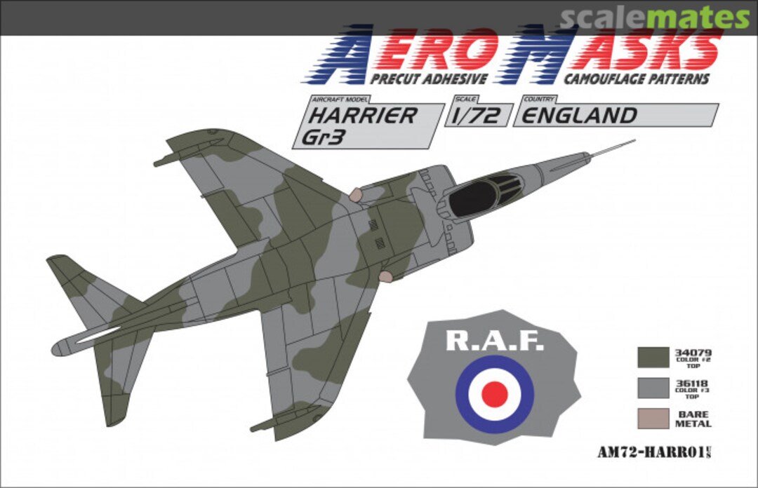 Boxart Harrier GR3 England RAF AM72-HARR01 AeroMasks Boxart Harrier GR3 England RAF AM72-HARR01 AeroMasks