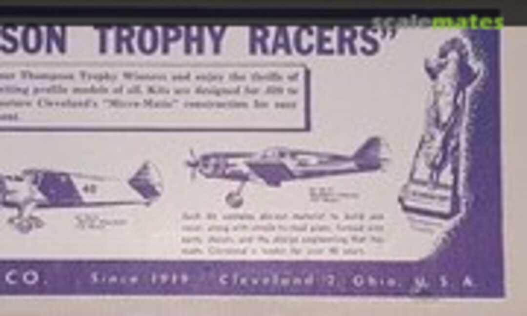 1:16 Kling's 1937 Fokerts Racer (Cleveland Model &amp; Supply SF-71)