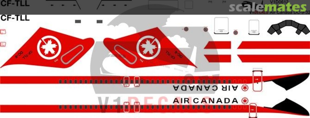 Boxart Air Canada McDonnell Douglas DC-9-32 V1D0612-144 V1 Decals Boxart Air Canada McDonnell Douglas DC-9-32 V1D0612-144 V1 Decals