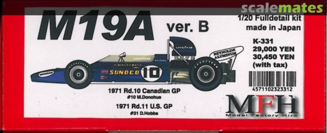 Boxart McLaren M19A K-331 Model Factory Hiro