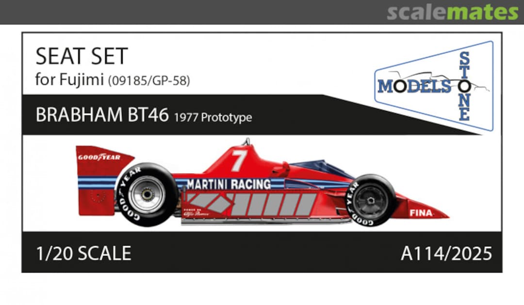 Boxart Brabham BT46 Prototype 1977 Seat Set A114/2025 Stone Models
