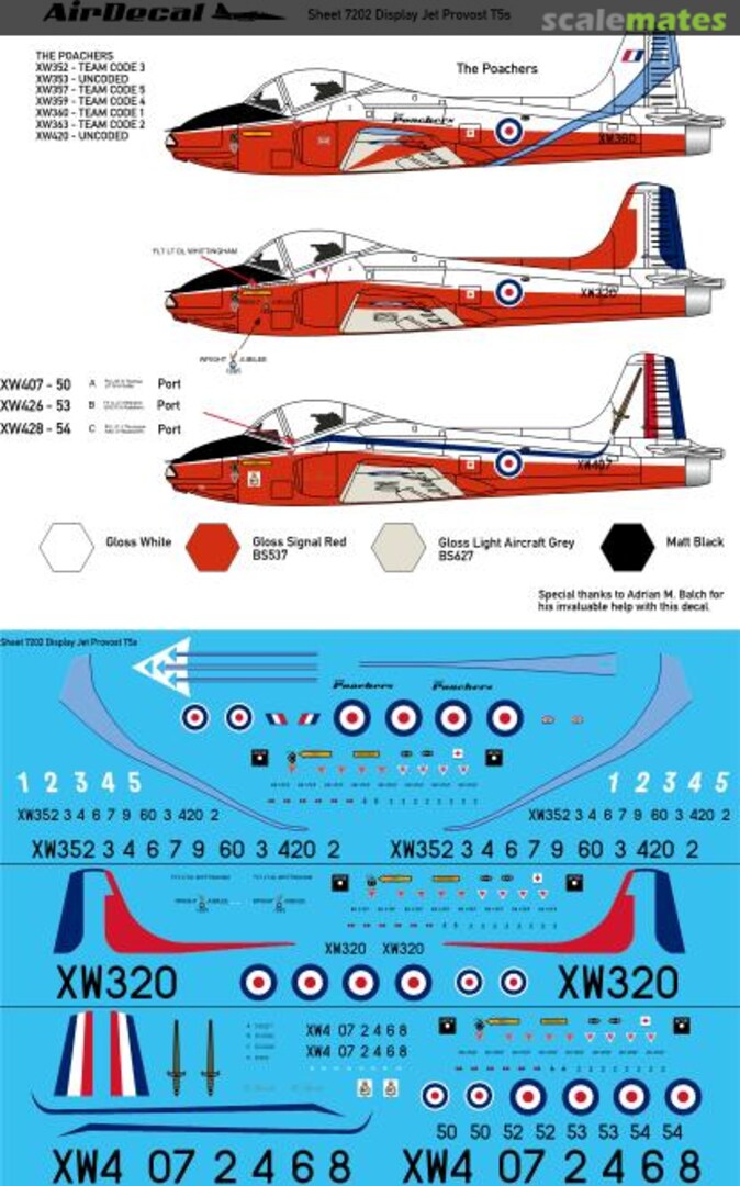 Boxart RAF Display BAC Jet Provost T5s 7202 AirDecal Boxart RAF Display BAC Jet Provost T5s 7202 AirDecal