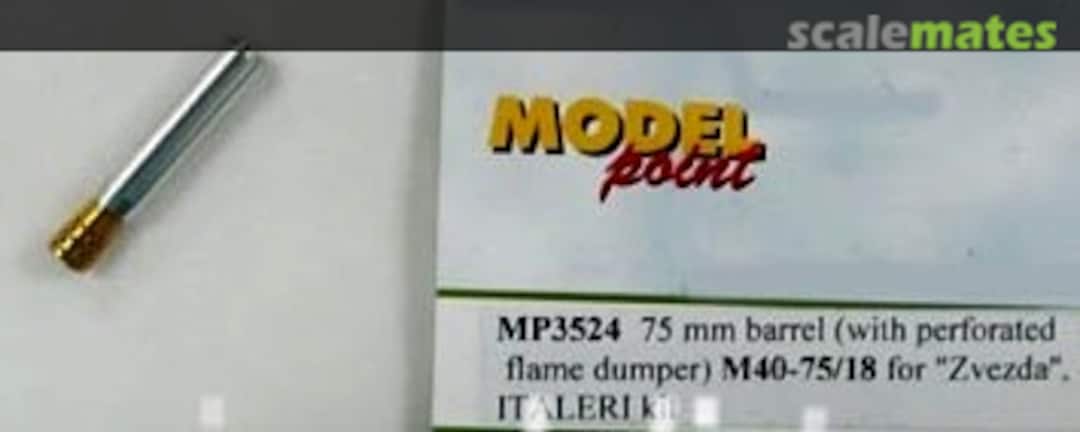 Boxart 75 mm barrel (w. perforated flame dumper) M40-75/18 MP3524 Model Point Boxart 75 mm barrel (w. perforated flame dumper) M40-75/18 MP3524 Model Point