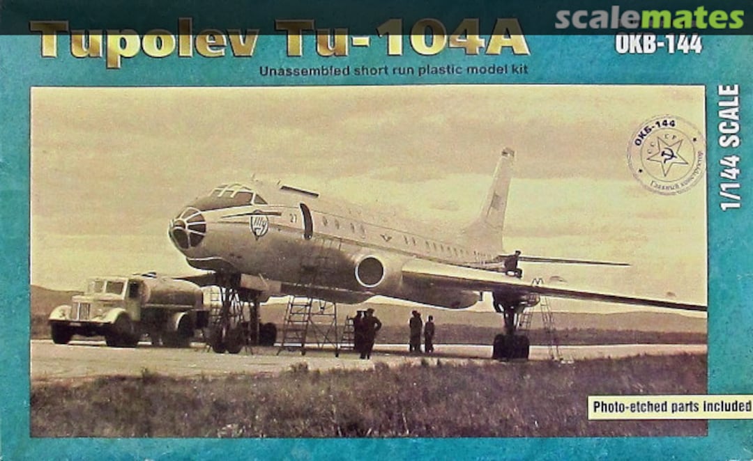 Boxart Tupolev Tu-104A 101 OKB-144 Boxart Tupolev Tu-104A 101 OKB-144