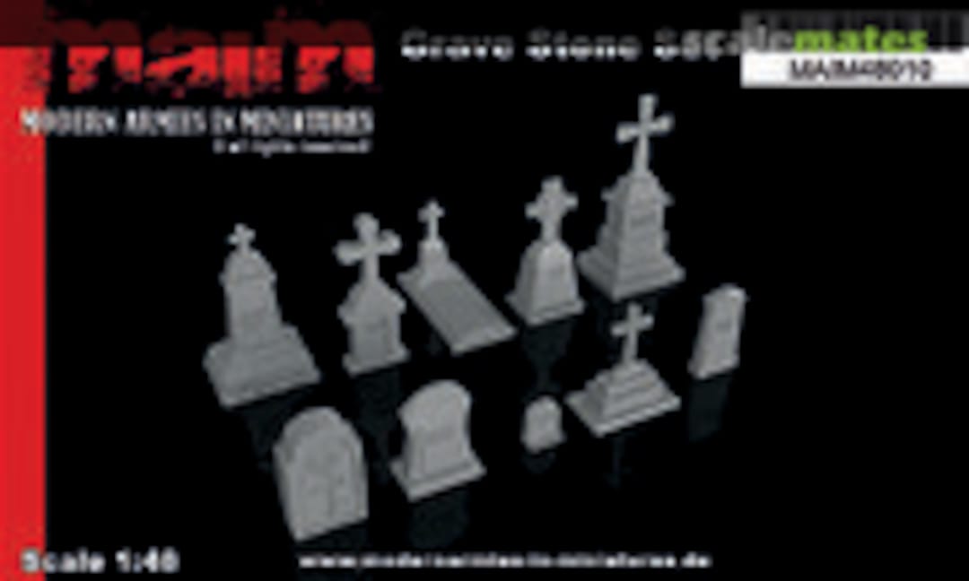 1:48 Grave Stone Set (MAiM MAIM48010) MAIM48010