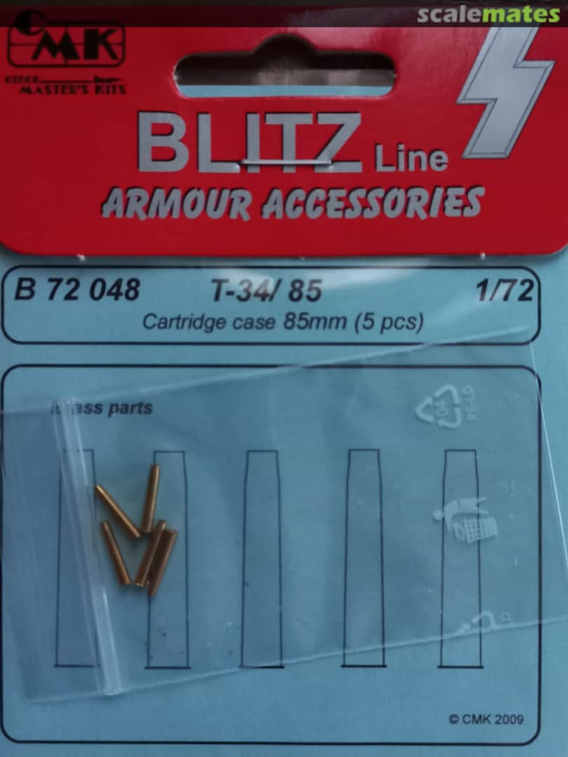 Boxart T-34/85 Cartridge case 85mm (5pcs) B72048 CMK Boxart T-34/85 Cartridge case 85mm (5pcs) B72048 CMK